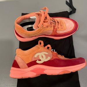 Chanel suede sneaker